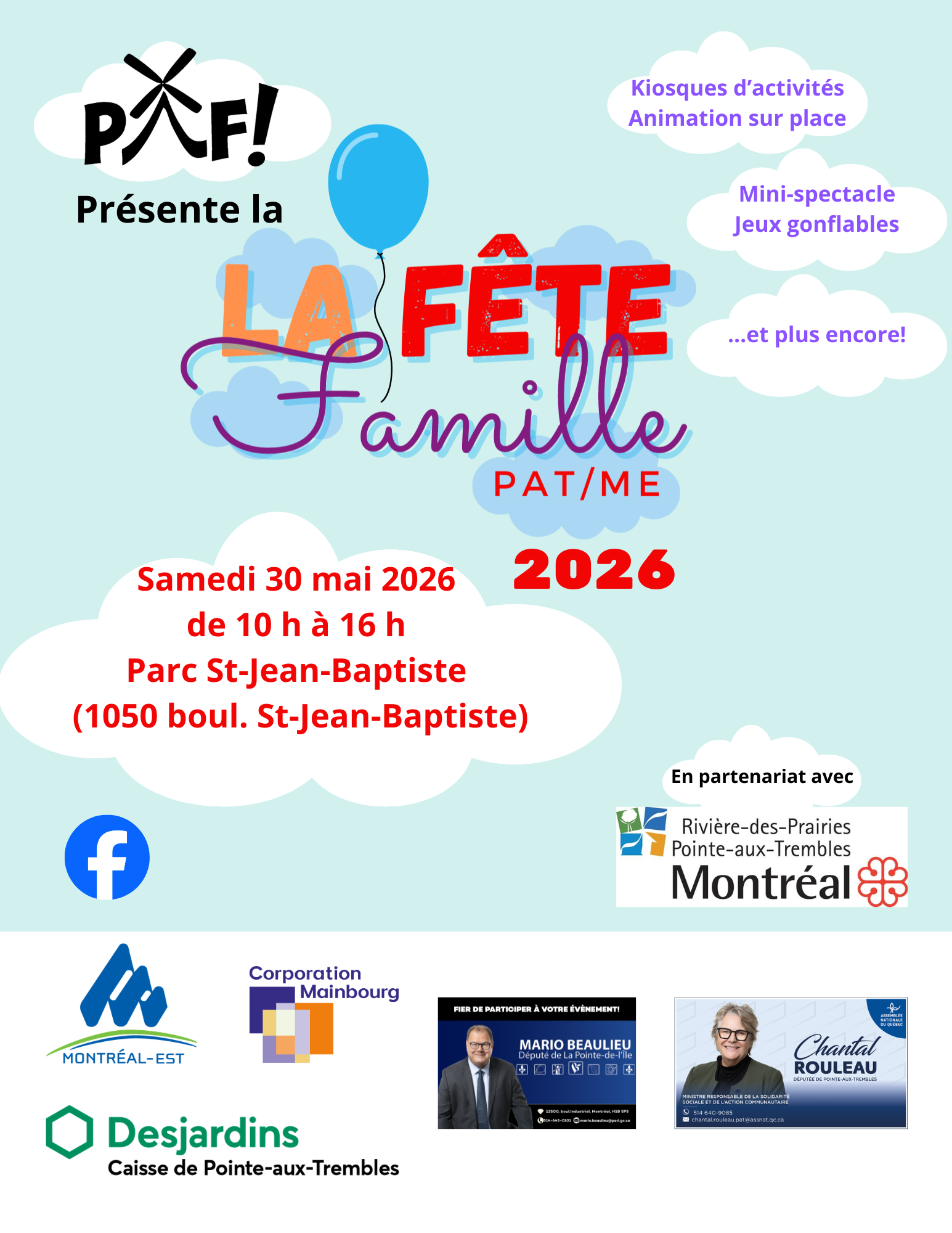 Affiche Fête Famille PAT ME